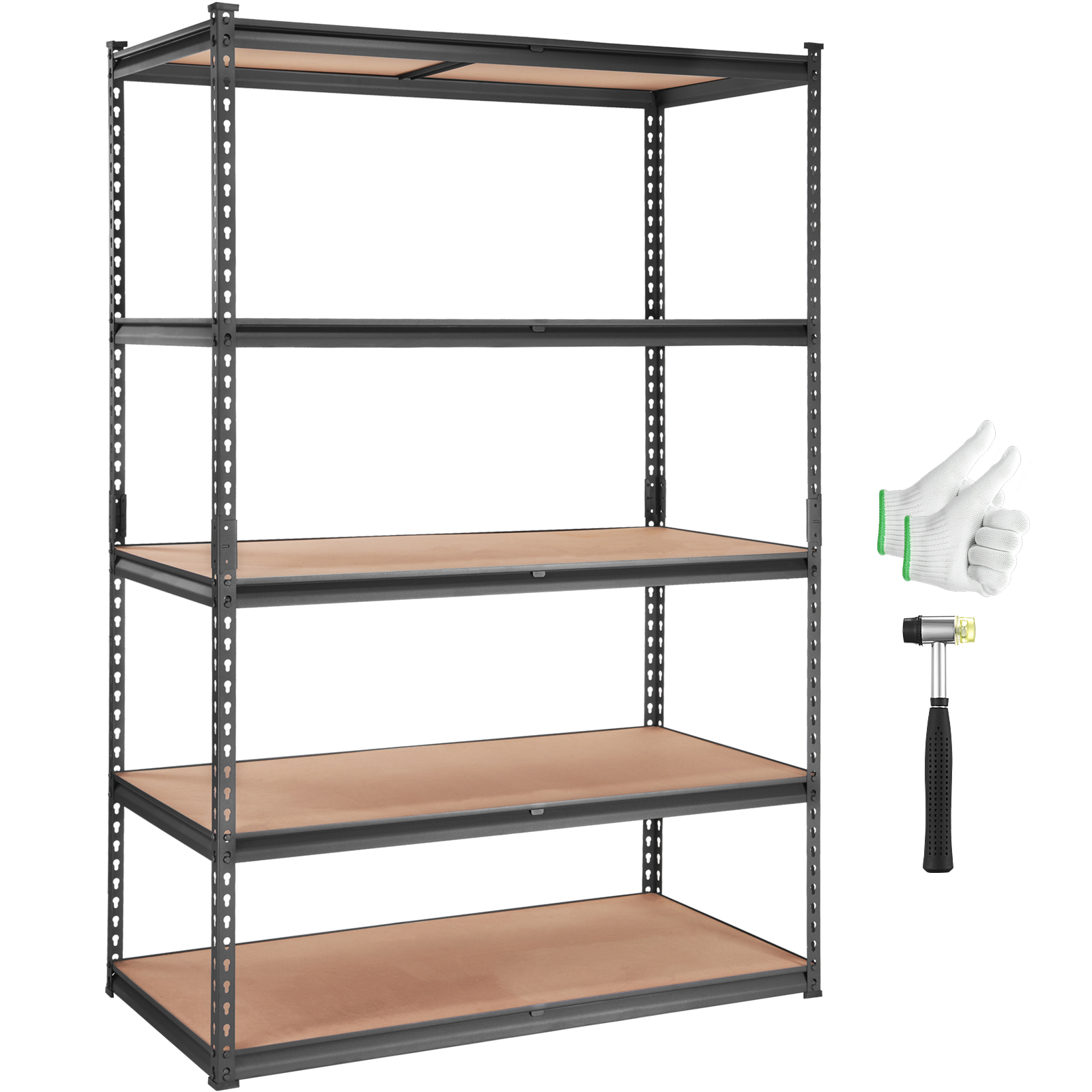 Home Improvement Outlet Stores - Półka Stojąca 5-poziomowa Wytrzymała Metalowa Regał