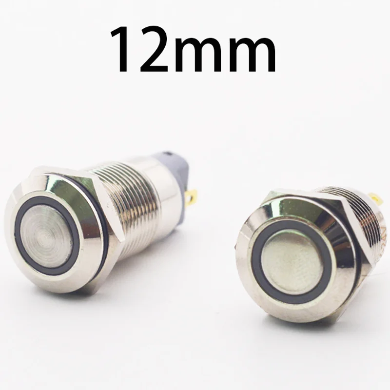 Home Improvement Loan - Elektroniczny przycisk przełącznika 12mm Led metali