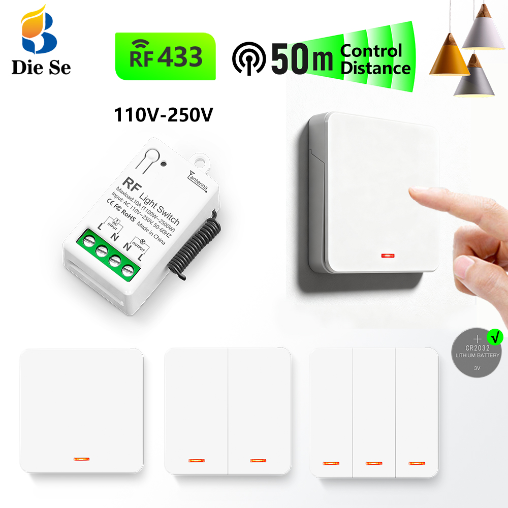 Home Improvement Loan - Bezprzewodowy włącznik światła AC 433MHz, odbiornik